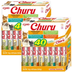 INABA Churu pentru pisici - amestec de arome cu pui 2x (40x14g)