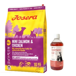 JOSERA Mini Somon & Pui 10kg+LAB V Ulei de somon pentru caini si pisici 500ml