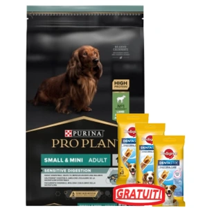 Purina Pro Plan Small & Mini Adult OptiDigest Jagnięcina 7kg+3xDentaStix GRATIS!