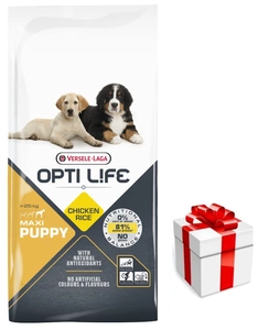 Versele-Laga Opti Life Puppy Maxi cu pui 12,5 kg+Surpriză Pentru Câine