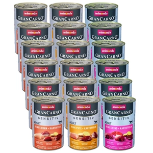 ANIMONDA GranCarno Sensitive Adult Dog Mix Flavours 18x400g