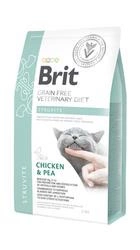 Brit Grain Free Veterinary Diet Cat Struvite Pui cu mazăre 2kg