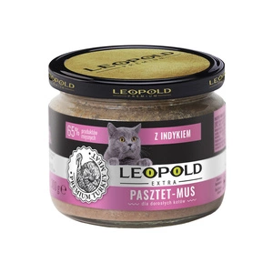 Leopold Pâté pastă cu carne de curcan pentru pisici 300 g + 10% gratuit (borcan)