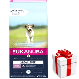 EUKANUBA Puppy &amp; Junior Small/Medium fără cereale 12 kg + SURPRIZĂ PENTRU CÂINELE TĂU