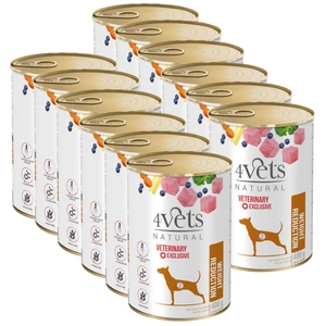 4Vets pentru câini Reducere în greutate 12x400g