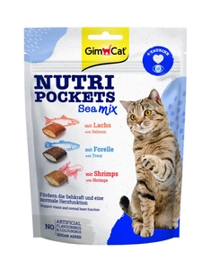 GIMCAT NUTRI POCKETS Sea Mix Tauryna 150g