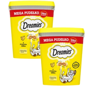 DREAMIES Mega Box 2x350 g – hrană complementară pentru pisici adulte, cu brânză delicioasă