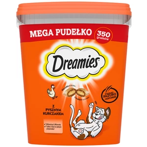 DREAMIES Mega Box 350 g – hrana complementara pentru pisici adulte, cu pui delicios