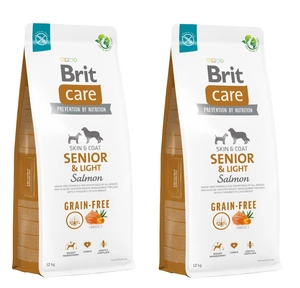 BRIT CARE Dog Grain-free Senior & Light Salmon 2 x 12kg