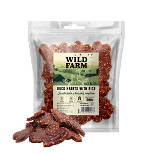 WILD FARM Hearts cu rață și orez 500g tratează câinii