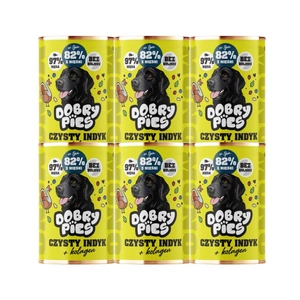 Dobry Pies Mono curcan cu colagen 6x400g