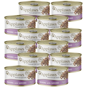 Applaws Cat Macrou & Sardine 12x70g CUP