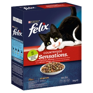 Felix Countryside Sensations cu un amestec de carne de vită și pui și legume, 1 kg