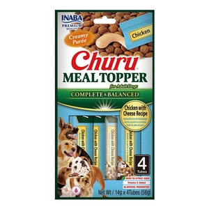 INABA Dog Meal Topper Pui cu brânză Rețetă 4x14 (56 g)
