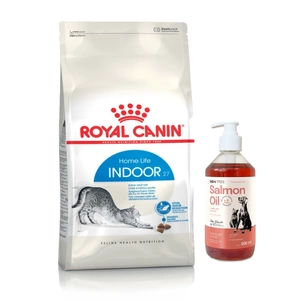 ROYAL CANIN Indoor 27 4kg+LAB V Ulei de somon pentru câini și pisici 500ml