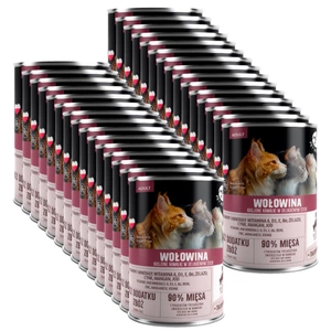 PetRepublic bucăți în sos cu carne de vită 30x400g pentru pisici