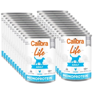 CALIBRA Dog Life Adult Pui cu orez 24x400g