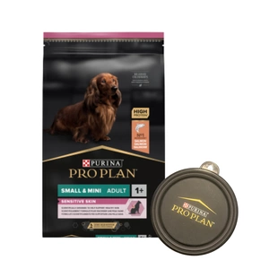 PRO PLAN Sensitive Skin Small & Mini Hrană pentru câini adulți bogată în somon 7kg + Bol GRATUIT!!!