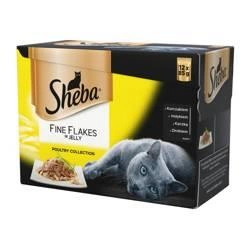 Sheba Sachet Delicatese în gelatină cu arome de pasăre 12x85g