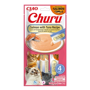 INABA CAT CHURU Salmon With Tuna 4x14g
