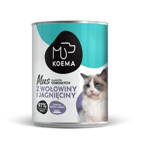 Koema Mousse pentru pisici carne de vită cu miel 400g