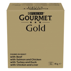 Purina Gourmet Gold Pieces în amestec de sos 96x85g