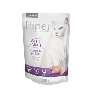 Dolina Noteci Piper Hrană uscată pentru pisici sterilizate cu iepuri 100g