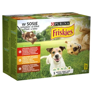 PURINA Friskies Hrană pentru câini în sos 12x85g