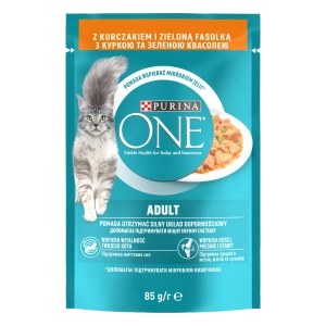 Purina One Cat Adult cu pui si fasole verde 85g