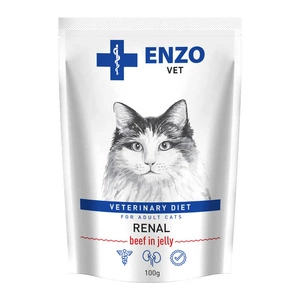 ENZO VET Renal cu carne de vită în jeleu pentru pisici 100g
