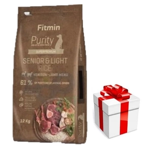 FITMIN Purity Senior Venison, Lamb &amp; Rice Light 12 kg + SURPRIZĂ PENTRU CÂINELE TĂU