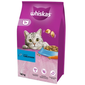 WHISKAS Hrană uscată pentru pisici 1+ cu ton 14 kg + SURPRIZĂ PENTRU PISICA TA!!!