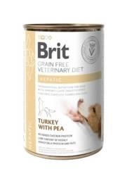 Brit Grain Free Veterinary Diet Dog Hepatic cu curcan și mazăre 400g