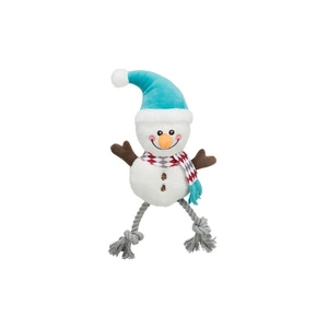 TRIXIE Om de zăpadă, jucărie, pentru câine, poliester/ bumbac, 41 cm, cu sunet, cu sfoară