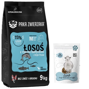 Paka Zwierzaka - Seventh heaven - Somon și pește baltic 9kg+PAKA ZWIERZAKA - Lio PEPE Lamb freeze-dried treat 50g