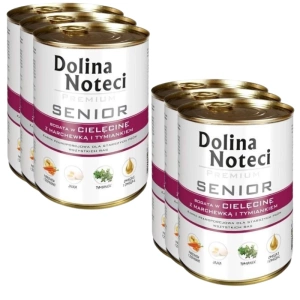 Dolina Noteci Premium Senior Carne de vițel cu morcovi și cimbru 6x400g