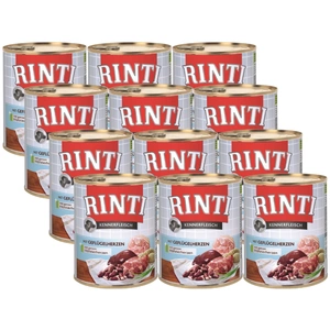 Rinti Kennerfleisch Geflugelherzen hrană umedă pentru câini – inimi de pui 12x800g
