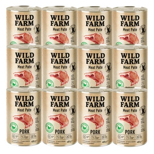 Wild Farm Pate Pork 12x400g hrană pentru câini fără gluten