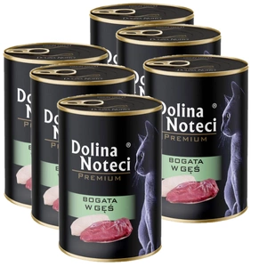Dolina Noteci Premium pentru pisici, bogată în carne de gâscă 6x400g