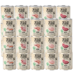 WILD FARM Pate Mix Flavours 30x800g hrană pentru câini fără gluten