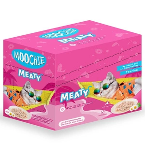 MOOCHIE Ton în sos 12x70g hrană umedă pentru pisici (ton și mușețel în sos)