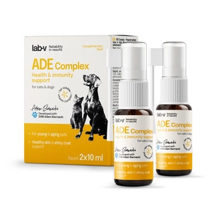 Lab-v ADE Complex - Complex de vitamine A, D și E sub formă de spray pentru câini și pisici 2 x 10ml