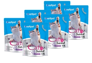 Nisip pentru pisici Lavandă Silicone Cat Litter 6x3,8 l