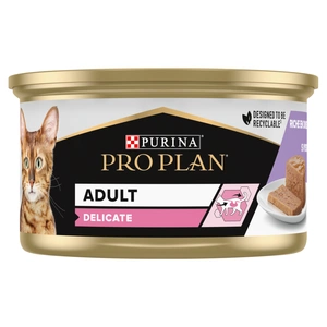 PRO PLAN Adult Delicate Hrană umedă pentru pisici cu curcan 85 g