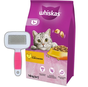 WHISKAS Hrană uscată pentru pisici 1+ cu pui 14kgWHISKAS Hrană uscată pentru pisici 1+ cu pui 14kg+Perie de păr pentru câine/ pisică/lapure -3%