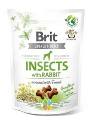 Brit Care Dog Crunchy Cracker Insecte bogate în iepure 200g