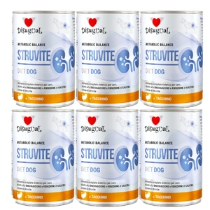 Disugual Hrană umedă pentru câini Veterinary STRUVITE Curcan (adult) 6x400g