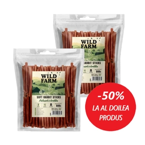 WILD FARM Iepure bastonașe 2x500g tratează câinii