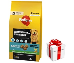 PEDIGREE® Adult Professional Nutrition 12kg cu carne de pasăre și legume - o hrană uscată completă pentru câini adulți de talie mare și medie + Familie De Câini