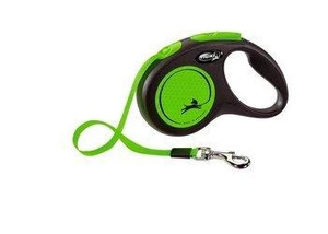 Flexi New Classic M Leash Tape 5 m până la 25 kg verde neon